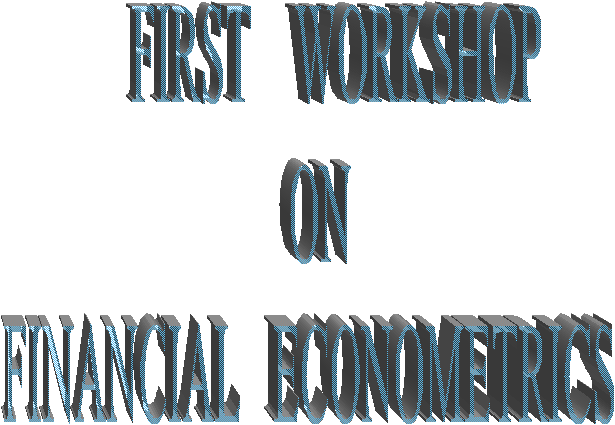                   FIRST    WORKSHOP 
              ON
            FINANCIAL   ECONOMETRICS
